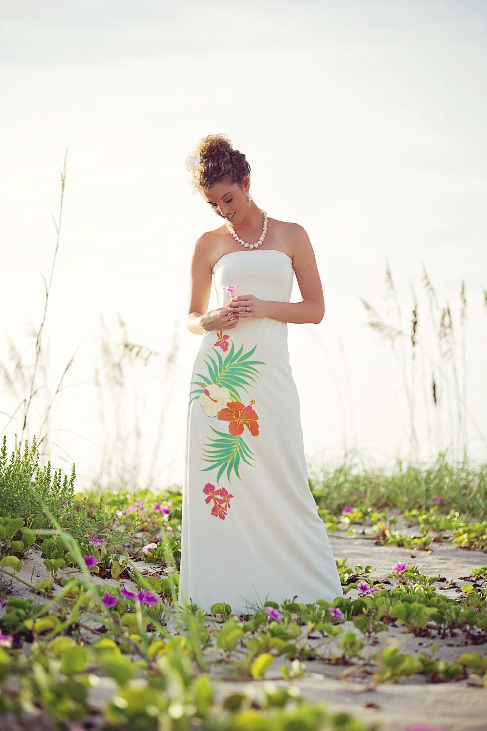 Strapless Beach  Wedding  Dress 