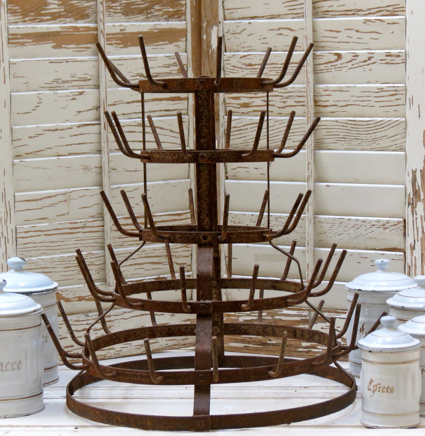 Vintage French Bottle Drying Rack....Fabulous French Home