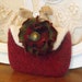 Womens Wallet Red Hand Knit Felted Wool Clutch Pouch