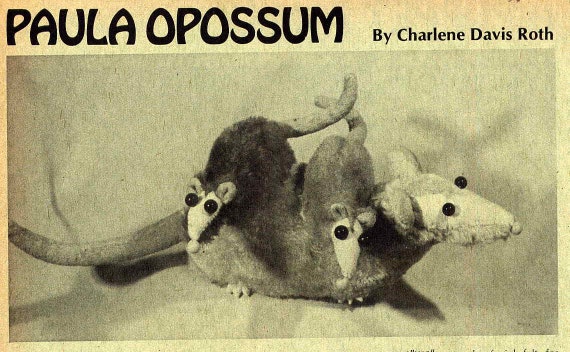 stuffed animal possums