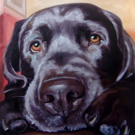 Black Labs & Gentle Giants custom dog paintings dog Black Labs & Gentle Giants custom dog paintings dog
