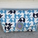 Aspen Clutch - Japanese Fabric - Elephant Clutch - Cotton Linen Blend Clutch