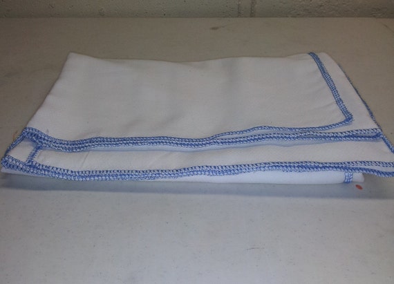 Adult Prefold Diaper White Birdseye Flannel