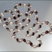Vintage Beaded Necklace Baroque Glass Pearls Purple Crystal Long 1940s Vintage Jewelry