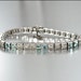 Art Deco Bracelet Sterling Silver Bracelet Rhinestone Vintage Jewelry Aquamarine Dorsons 1930s Antique