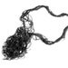 wearable art, avant garde statement necklace, winter fashion, edgy black long necklace, rubber jewellery