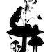Who Are You - Alice and the Caterpillar - 8x10 Original Silhouette