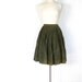 1950s Full Skirt / Olive Green Corduroy Skirt / 50s Skirt / 27W XS S / Fall Fashion
