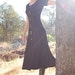 Maxi Dress Vintage Black Knit Bohemian Button Down Slinky Maxi Dress (s m)