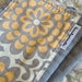 Baby burp cloth - Gray and apricot wallflower hand dyed burp cloth