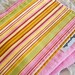 Baby burp cloth - Oxford Stripe pink and mustard yellow hand dyed burp cloth