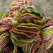 Handspun yarn, handpainted yarn, Merino wool, bulky weight thick and thin-Poison Apple