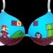 Handpainted Super Mario Bros. Bra