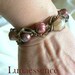 Bracelet Jasper Nugget and Pearl Brass Copper Chain Woven