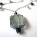 Spectacular Blueberry Crystal Pendant Necklace