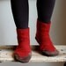 Women Slipper Boots, Eco Friendly, Women size 8 wide, Red Rover, SALE