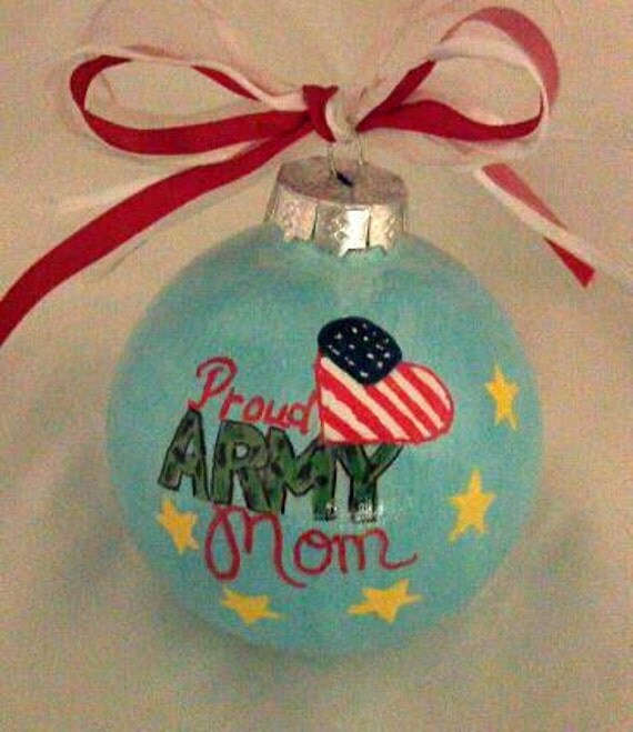 Military Ornament Personalized Proud Army Mom by RachaelsGarden