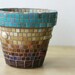 Planets - Mosaic planter with tigers eye stones