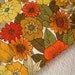 Vintage Designer Upholstery Fabric By The Yard Large Floral Print Orange Yellow Red Flowers