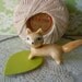 Vintage Miniature Fox Figurine Ceramic Woodland Animal Dollhouse