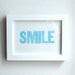 SMILE mini print 5x7 (blue)