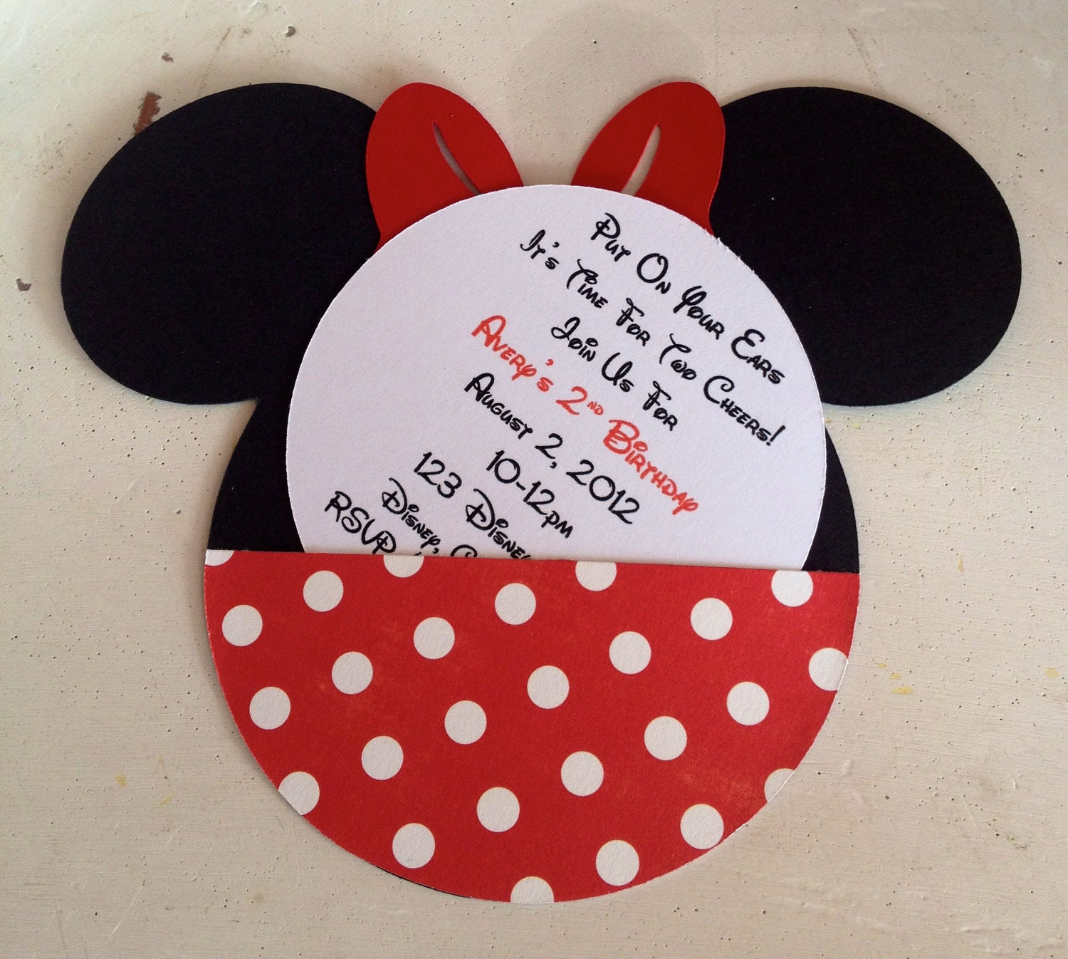 Minnie Mouse Custom Invitations 5