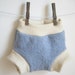 baby blue soaker - medium - two full layers - wool nappy cover - cloth diaper cover - hybrid