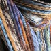 Multicolor yarn felted scarf