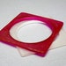 Vintage Lucite Bracelet Bangle Red White 1960s Jewelry