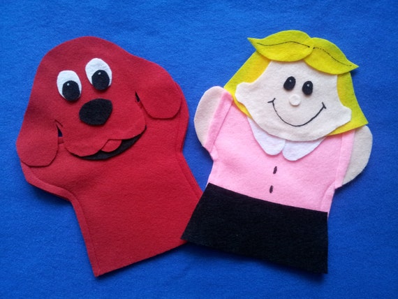 Items similar to Clifford the big red dog puppets on Etsy