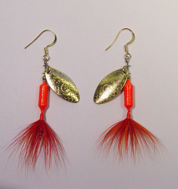 Fishing Lure Earrings by LazyBeadRanch on Etsy