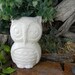 Hootie Owl Planter . Winking .......Vintage style Horned Owl ... Glazed ceramic flower pot Vintage Style