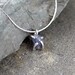 Uncut Raw Rough Blue Sapphire Pendant - Sterling Silver - September Birthstone - Handmade and Designed by A Second Time