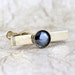 Retro Vintage Black Alaska Diamond Hemitite Tie Bar - Gold Tone Finish - Vintage Men's Jewellery - Formal Wear Accessory - Grooms Gift