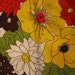 Vintage Brightly Colored Floral Polyester Scarf