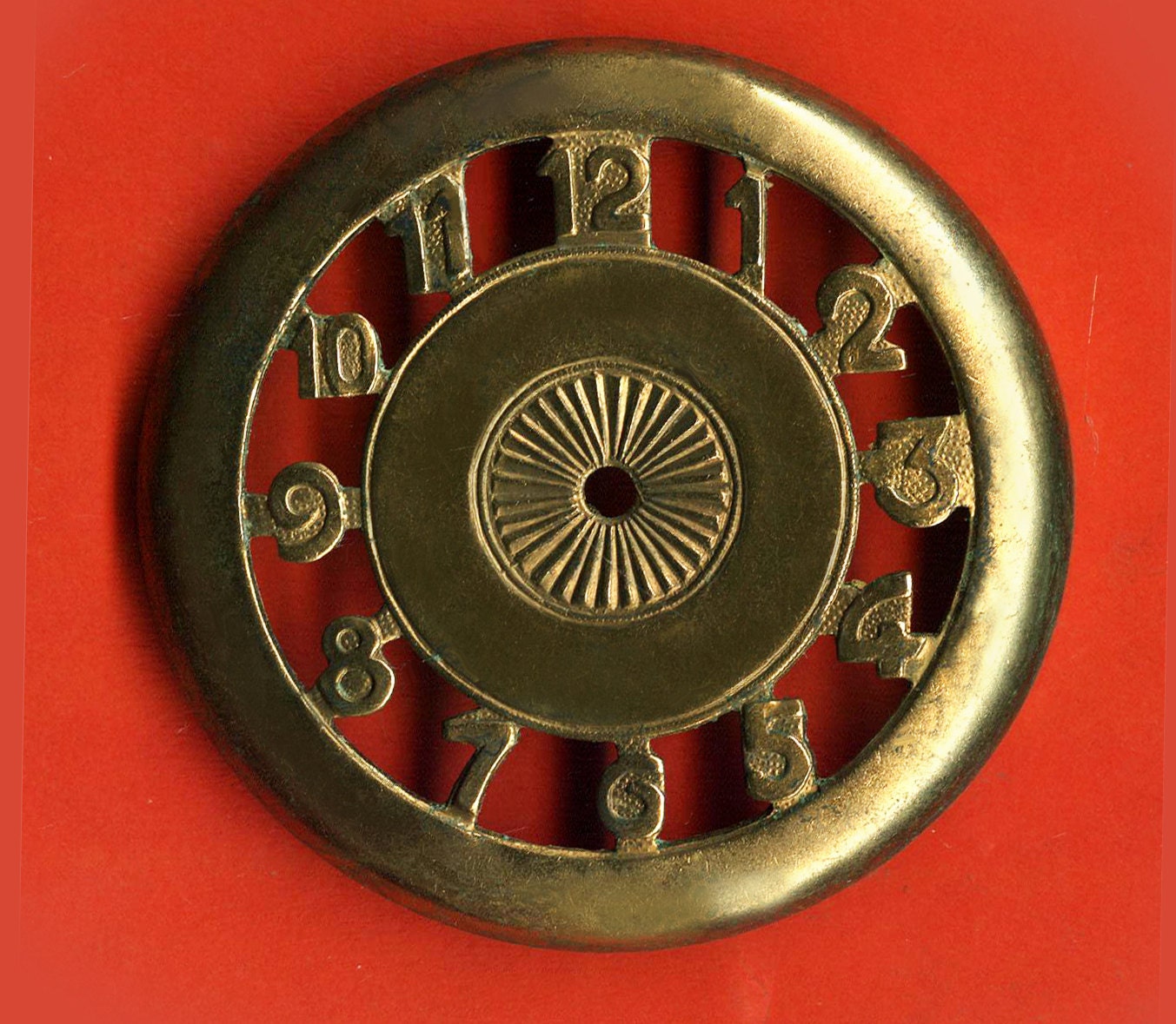 Vintage Aged Brass Art Deco Clock Face Finding by revivaljewels