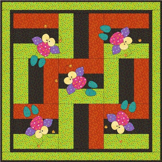 PDF Baby Quilt Pattern DoodleBug Applique
