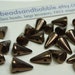 8x5mm Antique Bronze Czech Glass Bohemian Spike Beads