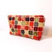 Medium Cotton Zipper Pouch - Floral Sampler in Mini Squares