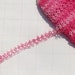 Vintage Lace Trim Tatted Lace Tatting Bright Pink Variegated -- Last Piece
