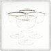 Vintage Mad Men Silver Rimmed Champagne Glasses, mid century, Dorothy Thorpe Era