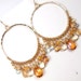 RESERVED for D - Hoop Earrings Wire Wrapped Hammered 14kt Gold Fill Imperial Topaz - Layaway Payment 5