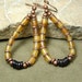 Hoop Earrings - Beaded Earrings - African Earrings - Bohemian Jewelry - Tribal Earrings - Southwest Jewellery