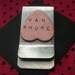 MAN WHORE--Hand Stamped Money Clip, Mens Gifts, Gifts for Men, Mens Money Clip, Copper Heart, Manwhore, Metal Taboo, Mature
