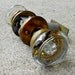 Antique Glass Door Knob with Hardware Mercury Starburst Flower Center