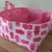 NEW Fabric Diaper Caddy - Fabric organizer storage bin basket - Urban Zoologie 3 Pigs in Pink