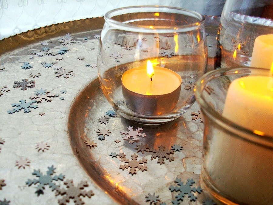 Snowflake Star Confetti Table Decorations A Snowy Night