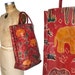 Tooled Leather Purse / large tote / laptop bag