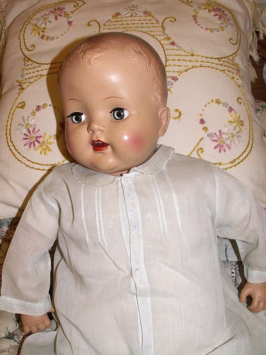 Antique Baby DOLL Dress Vintage 1930s to 1940s fits 24 to 26