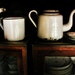 RESERVED for Cheryl - Ghosts- 5X7 unmatted photographic print - antique enamelware kettle display